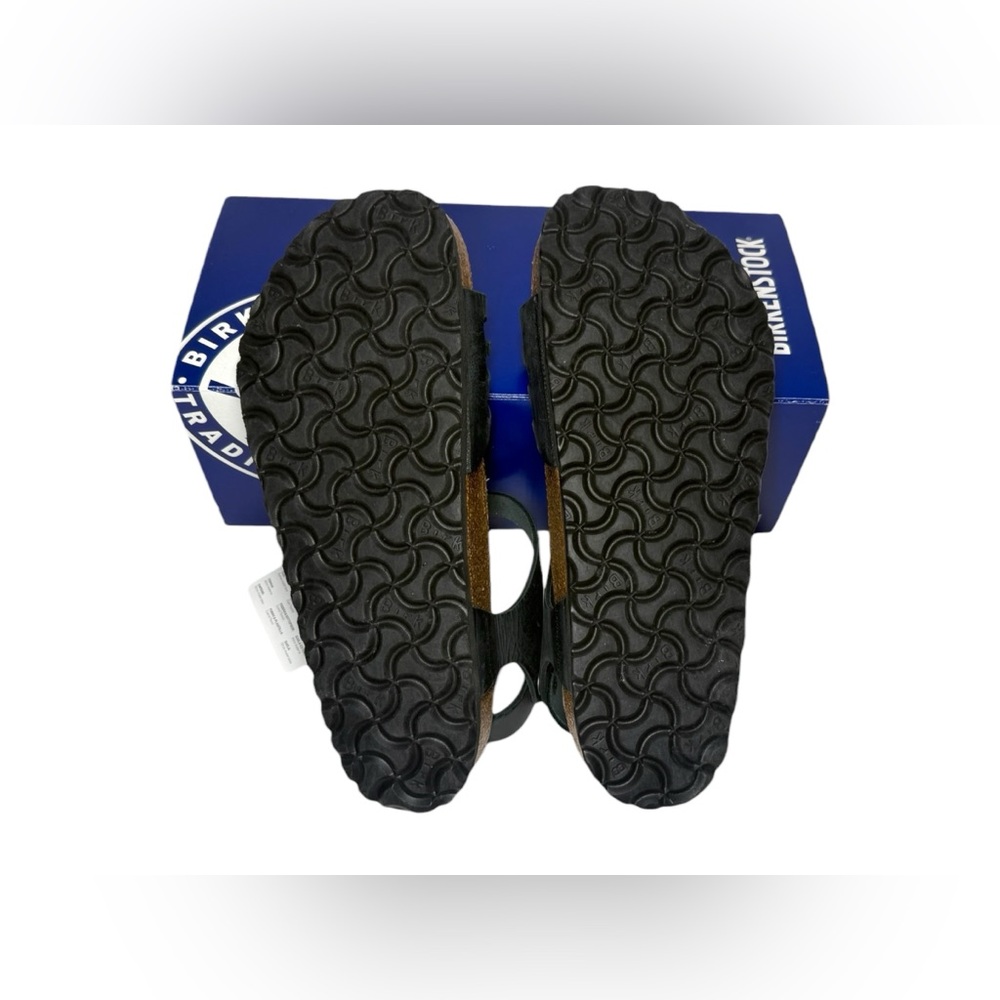 Birkenstock Bali Soft Footbed Sandals Black Oiled Leather 39 Regular Women Sz 8 - Picture 6 of 15
